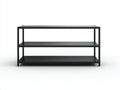 Console 120×35×72 cm - metallo nero - struttura aperta con ripiano centrale per camera da letto