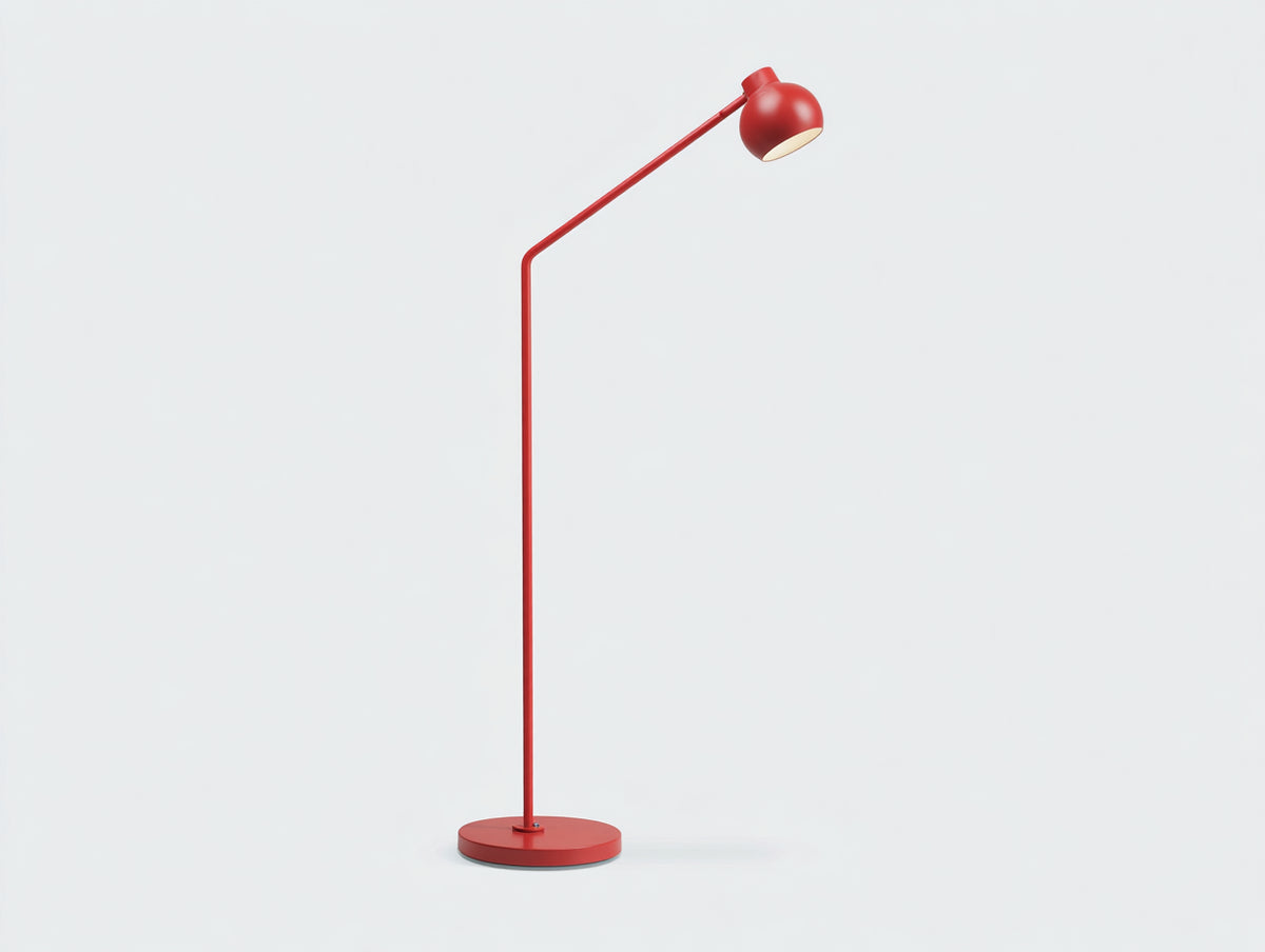 Lampada Da Scrivania a stelo 58×28×158 cm - rosso - testa sferica inclinata per camera da letto