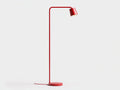 Lampada Da Scrivania 45×30×162 cm - metallo rosso satinato - braccio angolare con diffusore cilindrico per Camera Da Letto