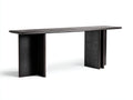 Console 180×38×80 cm - legno nero venato - piano lungo con sostegni a pannello per Camera Da Letto