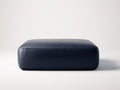 Pedale imbottito 85×65×38 cm - pelle blu navy - forma rettangolare compatta per Camera Da Letto