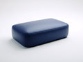 Pouf contenitore 90×60×35 cm - ecopelle blu navy imbottita - seduta moderna per camera da letto